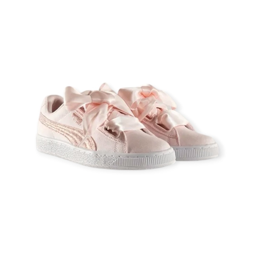Puma ❤︎︎ Baskets Femme Heart Canvas Low Top Sneakers ❤︎︎  Rose Gold ❤︎︎ 6.5M ❤︎︎
